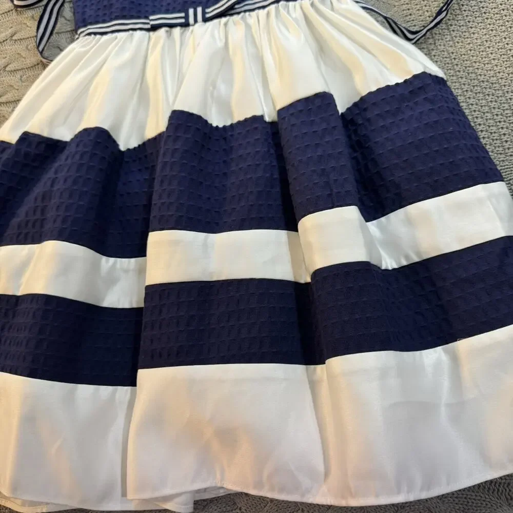 Dorissa Navy Blue & White Party Dress ~ 12